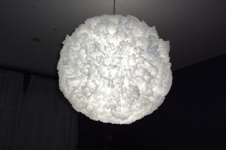 Muffin sütőpapírból exkluzív csillár