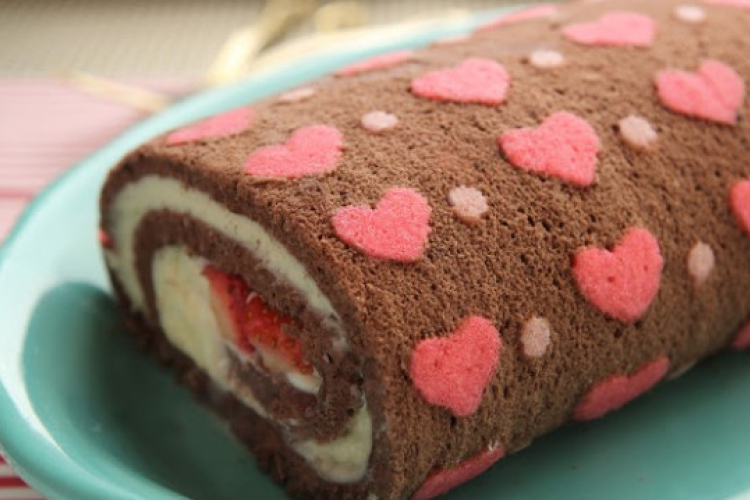 Vicces piskótatekercs